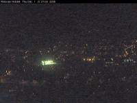 Pohled okem webkamery z Hrádku v noci