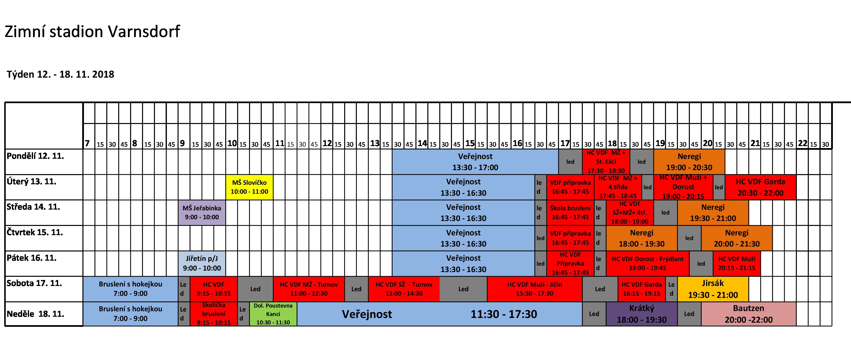 rozpis ledu 12 18 11 2018 | Město Varnsdorf