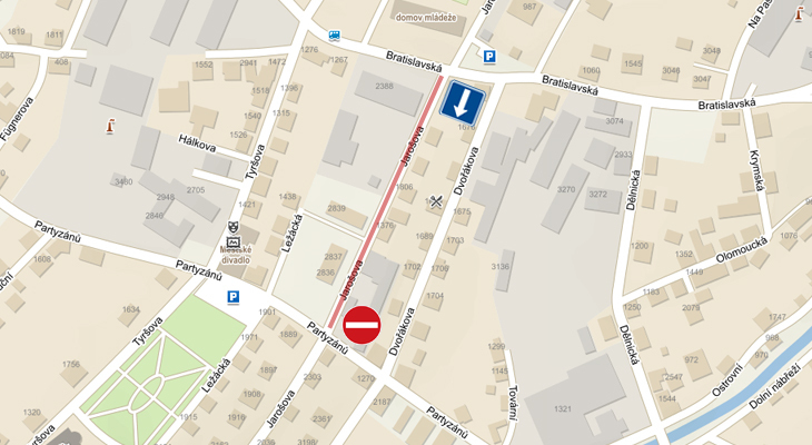 mapa jarosova ulice | Město Varnsdorf