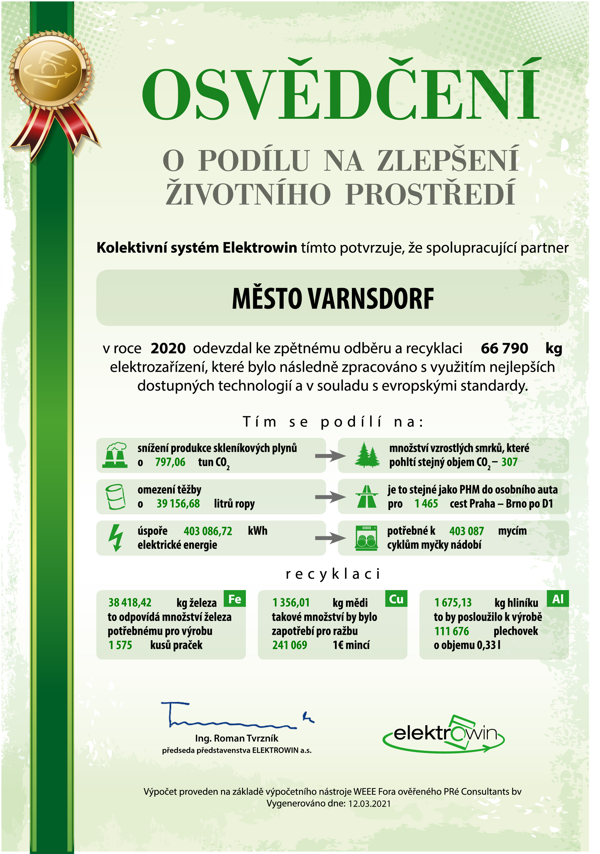 osvedceni elektroodpad | Město Varnsdorf