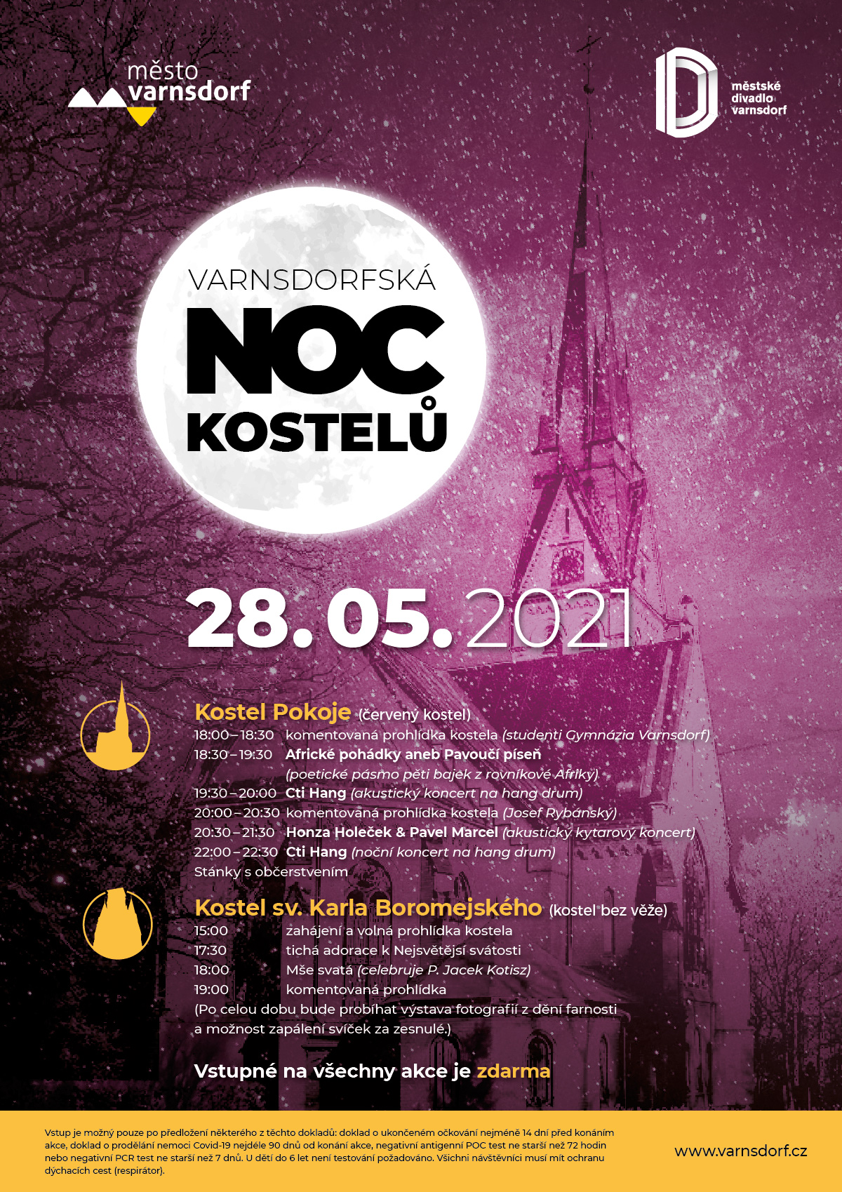 o noc kostelu plakat a1 2021 | Město Varnsdorf