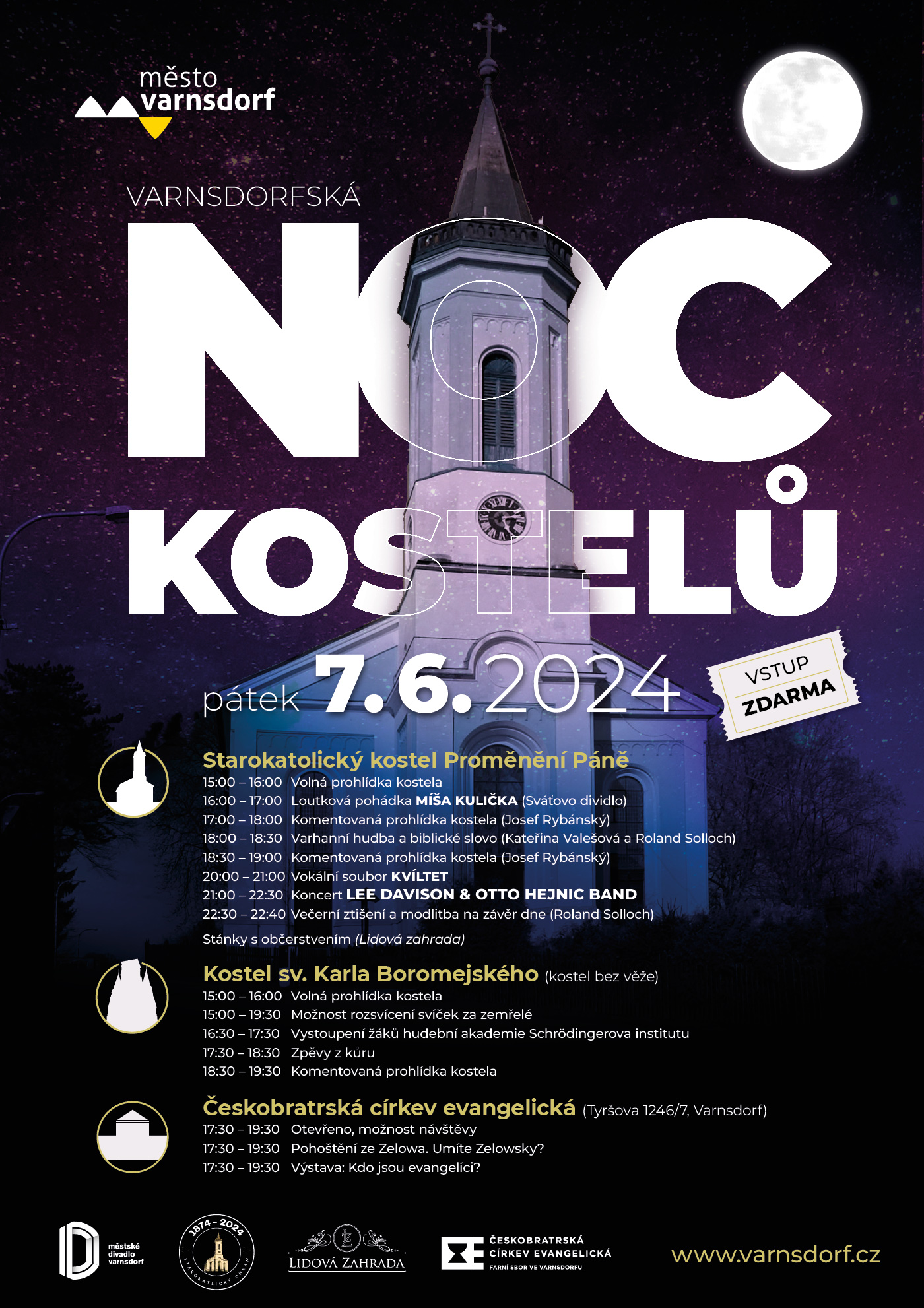 noc kostelu plakat web 2024 | Město Varnsdorf